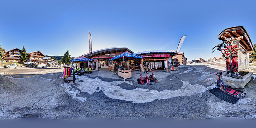 Visite virtuelle 360° de Ducrey Sports - Location Ski Les Saisies Centre à Hauteluce – Location de ski – Webvisite