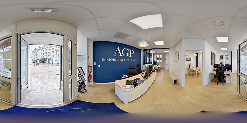 Visite virtuelle 360° de Agp Courtage à Orléans – Agence immobilière – Webvisite