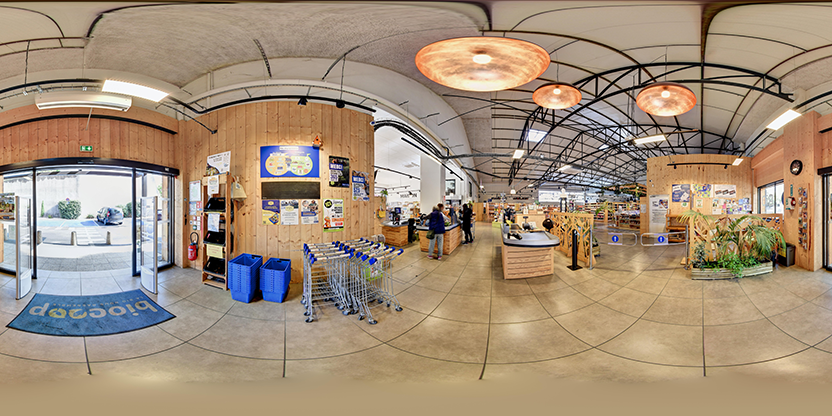 Visite virtuelle 360° de Biocoop Victor Hugo à Valence – Magasin d'alimentation bio – Webvisite