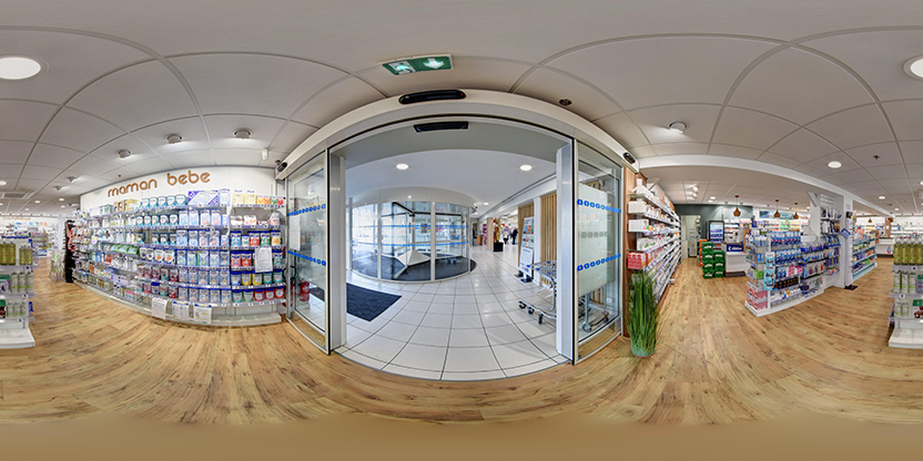 Visite virtuelle 360° de Pharmacie la rose des vents à Segré-en-Anjou-Bleu – Pharmacie – Webvisite