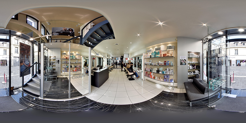 Visite virtuelle 360° de Jean Louis David - Coiffeur Reims à Reims – Salon de coiffure – Webvisite
