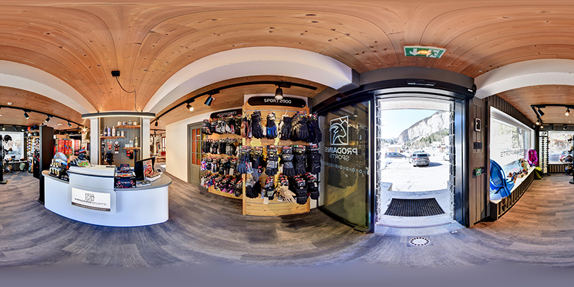 Visite virtuelle 360° de Sport 2000 Prodains Sports - Location ski Morzine à Morzine – Location de ski – Webvisite
