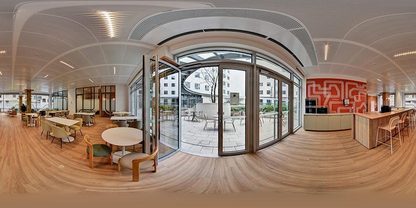 Visite virtuelle 360° de Deskeo Next à Lyon – Espace de coworking – Webvisite