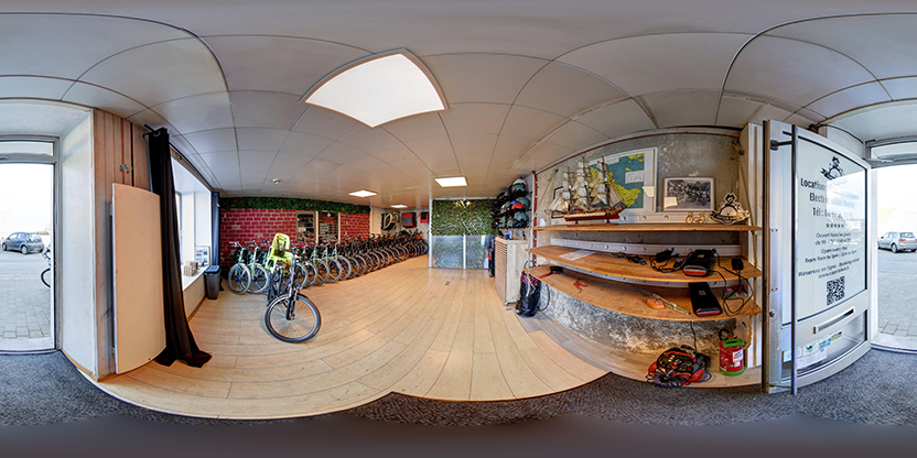 Visite virtuelle 360° de Capt Bikes agence de location vélos électriques à Le Palais – Location de vélos – Webvisite