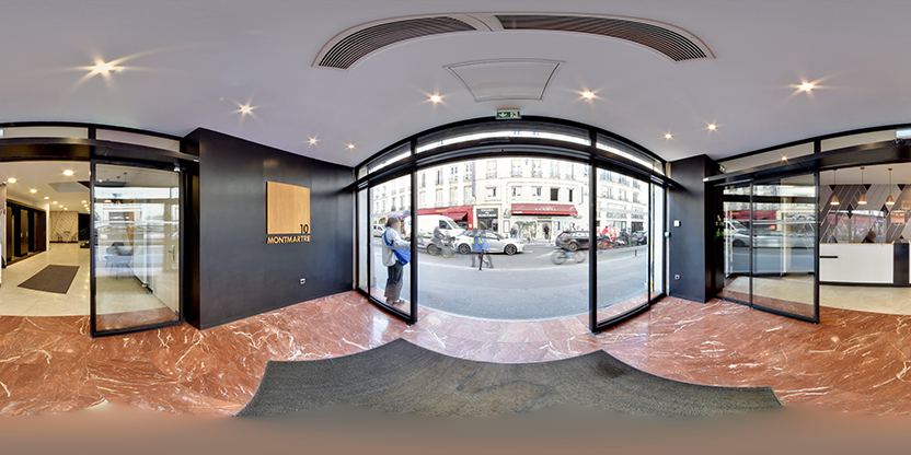 Visite virtuelle 360° de Deskeo Grands Boulevards à Paris – Espace de coworking – Webvisite
