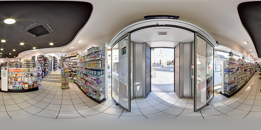 Visite virtuelle 360° de Pharmacie de l'Hôtel de Ville (anciennement Grard) à Solesmes – Pharmacie – Webvisite