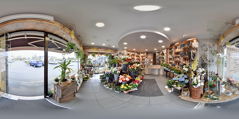 Visite virtuelle 360° de Etamines à Tourlaville – Fleuriste – Webvisite