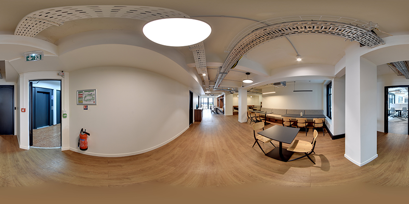 Visite virtuelle 360° de Deskeo Poissonnière à Paris – Espace de coworking – Webvisite