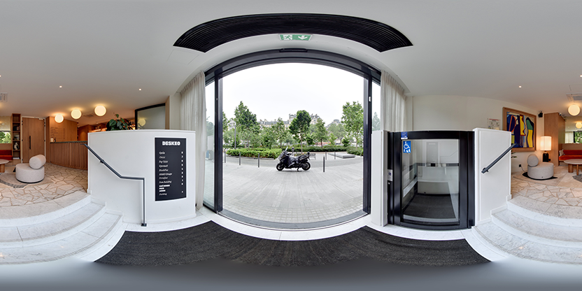 Visite virtuelle 360° de Deskeo Neuilly - Charles de Gaulle à Neuilly-sur-Seine – Espace de coworking – Webvisite