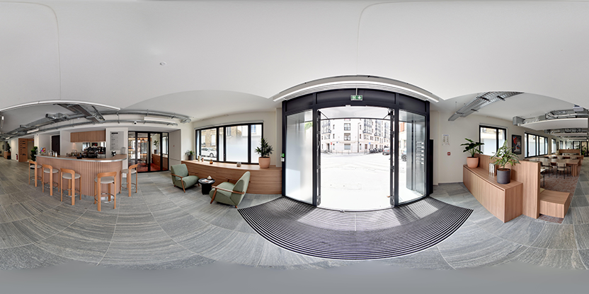Visite virtuelle 360° de Deskeo Peupliers à Boulogne-Billancourt – Espace de coworking – Webvisite