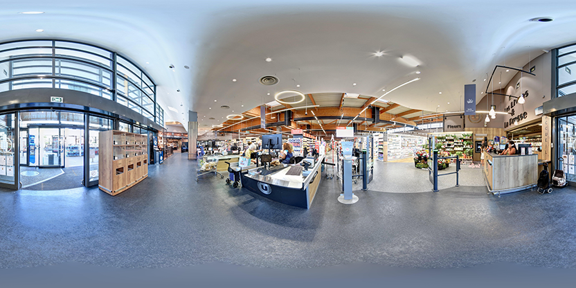 Visite virtuelle 360° de Super U et Drive - Montluel à Montluel – Supermarché – Webvisite