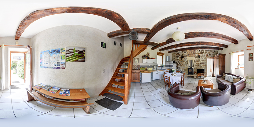 Visite virtuelle 360° de Gîte La Denais à Plédéliac – Gîte – Webvisite