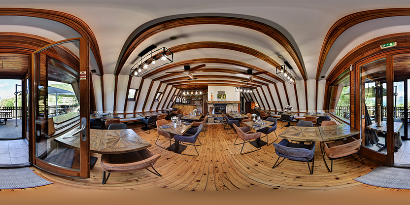 Visite virtuelle 360° de Les Agapes de L'Arzelier à Château-Bernard – Restaurant – Webvisite