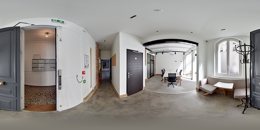 Visite virtuelle 360° de Deskeo Batignolles à Paris – Espace de coworking – Webvisite