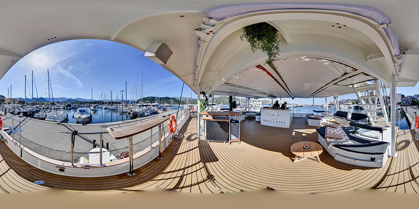 Visite virtuelle 360° de Bella Vita Catamaran à Saint-Florent – Activité sportive – Webvisite