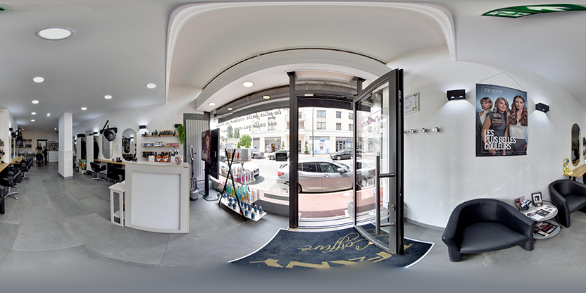 Visite virtuelle 360° de Tifany Coiffure à Soisy-sous-Montmorency – Salon de coiffure – Webvisite