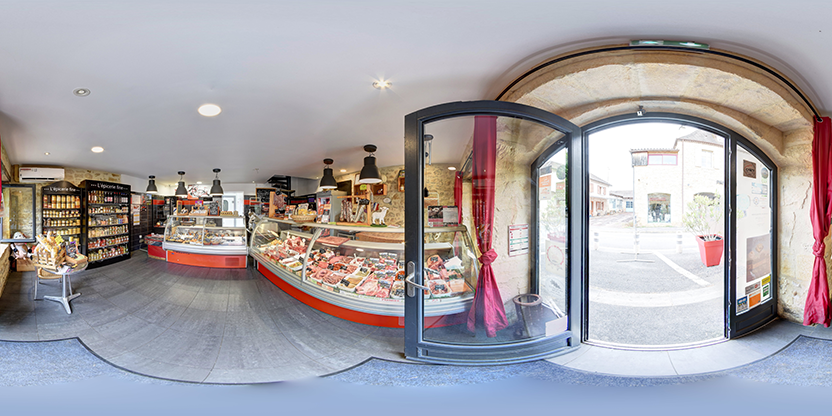 Visite virtuelle 360° de Boucherie Lamponnaise à Saint-Julien-de-Lampon – Boucherie – Webvisite