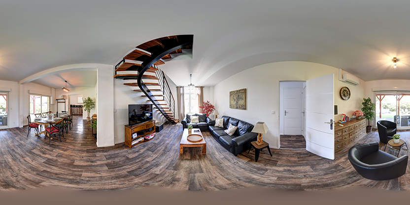 Visite virtuelle 360° de Villa Rachel à Lacanau – Gîte – Webvisite