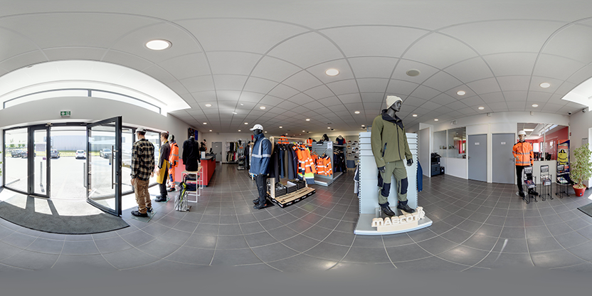 Visite virtuelle 360° de A-Protect à Ifs – Magasin de vêtements – Webvisite