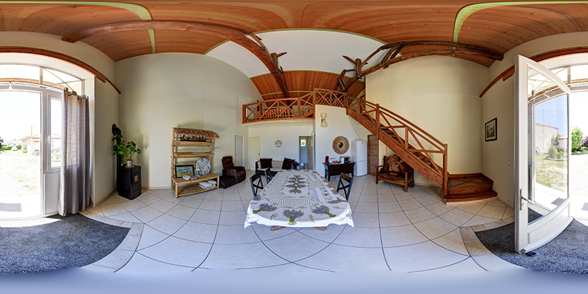 Visite virtuelle 360° de Terre Happy à Ribérac – Gîte – Webvisite