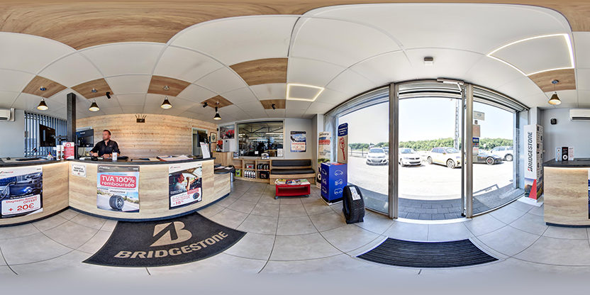 Visite virtuelle 360° de First Stop - Pneurope à Thise – Garage – Webvisite