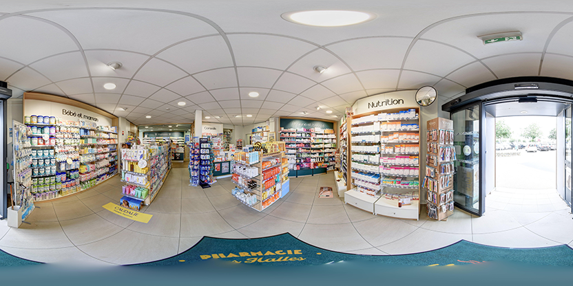 Visite virtuelle 360° de Pharmacie des Halles, pont l'abbé à Pont-l'Abbé – Pharmacie – Webvisite