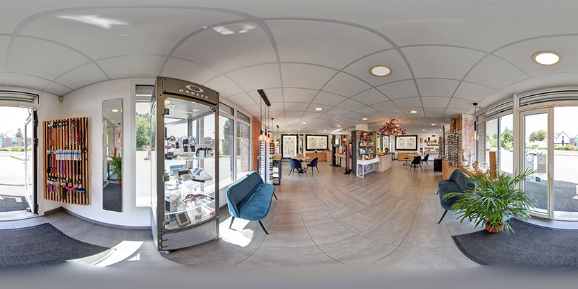 Visite virtuelle 360 de Optique Baumont à Combrit – Opticien – Webvisite