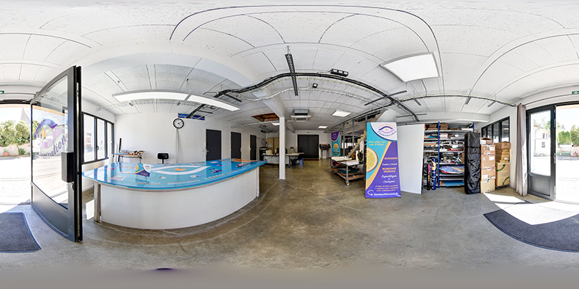 Visite virtuelle 360° de A Vos Marques Communication Sarl à Saulcet – Imprimeur – Webvisite