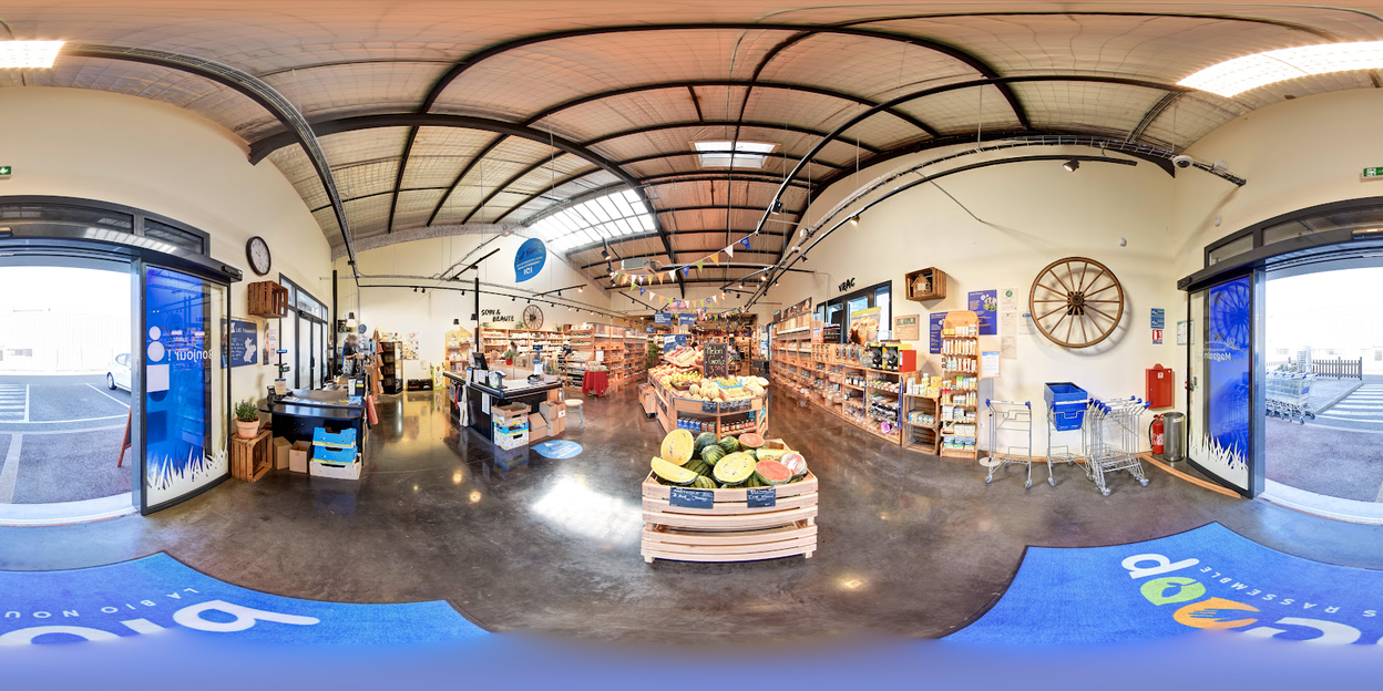 Visite virtuelle 360 de Biocoop Charancieu La Croisée des Chemins à Charancieu – Magasin d'alimentation bio – Webvisite