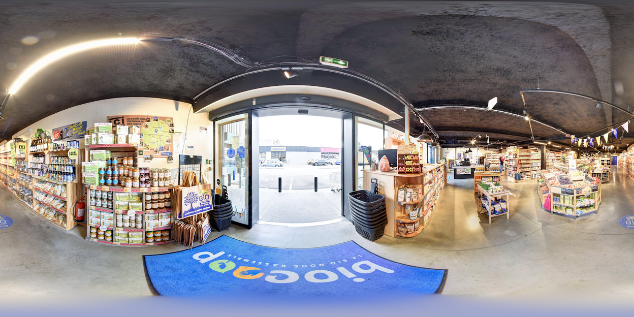 Visite virtuelle 360 de Biocoop Pont de Beauvoisin Porte de Savoie à Le Pont-de-Beauvoisin – Magasin d'alimentation bio – Webvisite